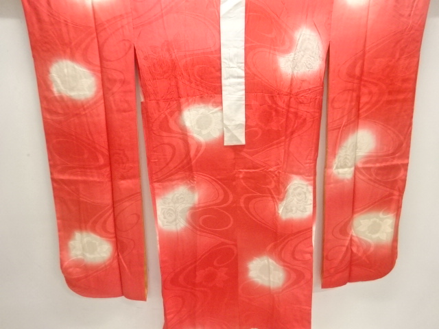 JAPANESE KIMONO / ROSE PATTERN WOVEN HITOEFOR FURISODEJUBAN (WITH EMBR